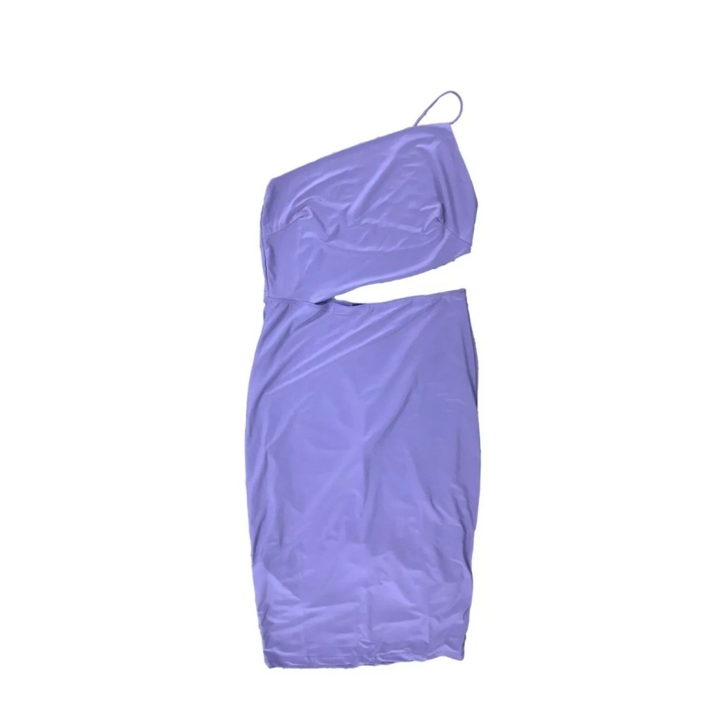 SOLD SOLD NWT Sexy Purple One Shoulder Cut Out Dress Size XL